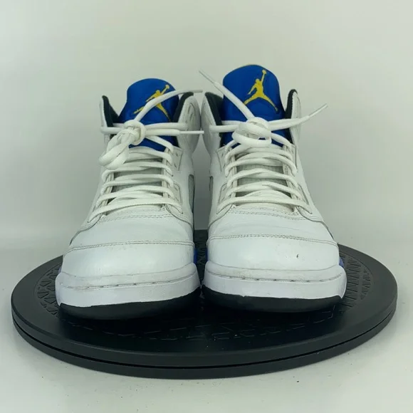Nike Air Jordan 5 Retro 'Laney' 2013 White/Blue 136027-189 Men's Size 8 - Picture 2 of 12